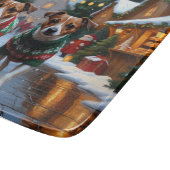 Jack Russell Dogs Christmas Snow Holiday Snijplank (Hoek)