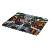 Jack Russell Dogs Christmas Snow Holiday Snijplank (Hoek)