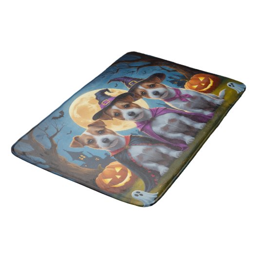 Jack Russell Dogs Pumpkin Halloween Grappig Badmat (Gekanteld)