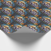 Jack Russell Dogs Pumpkin Halloween Grappig Cadeaupapier (Hoek)