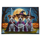 Jack Russell Dogs Pumpkin Halloween Grappig Groot Cadeauzakje (Voorkant)
