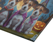 Jack Russell Dogs Pumpkin Halloween Grappig Snijplank (Hoek)