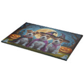 Jack Russell Dogs Pumpkin Halloween Grappig Snijplank (Hoek)