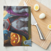 Jack Russell Dogs Pumpkin Halloween Grappig Theedoek (Quarter Fold)