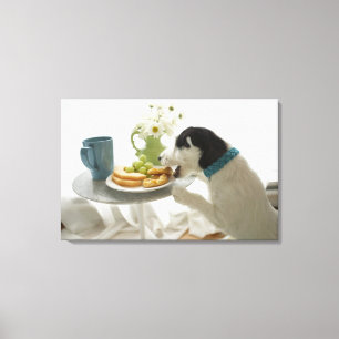 Jack russell doodsbang. 4 canvas afdruk