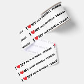 jack russell doodsliefde grosgrain lint (Achterkant)