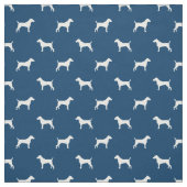 jack russell doodsnavy blue silhouette stof (Swatch)