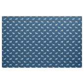 jack russell doodsnavy blue silhouette stof (Fat Quarter)