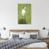 Jack russell doodssprong, verhoogd uitzicht canvas afdruk (Insitu (Slaapkamer))