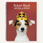 Jack Russell draagt een kroon Notitieboek (Voorkant)