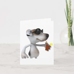 Jack Russell draagt een zonnebril Notitiekaarten
