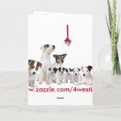 Jack Russell - Een vrolijk kerstfeest Feestdagen Kaart (Achterkant)