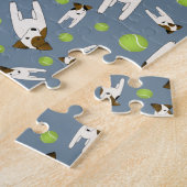 Jack Russell en tennisballen schattig hondpatroon Legpuzzel (Zijkant)