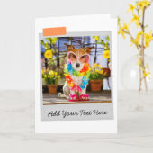 Jack Russell Grappige Kaart (Gele Bloem)