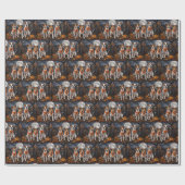 Jack Russell Halloween Griezelig Cadeaupapier (Vlak)