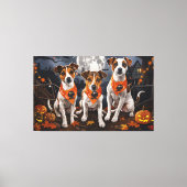Jack Russell Halloween Griezelig Canvas Afdruk (Voorkant)