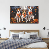 Jack Russell Halloween Griezelig Canvas Afdruk (Insitu (Slaapkamer))