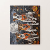 Jack Russell Halloween Griezelig Legpuzzel (Verticaal)