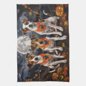 Jack Russell Halloween Griezelig Theedoek (Verticaal)