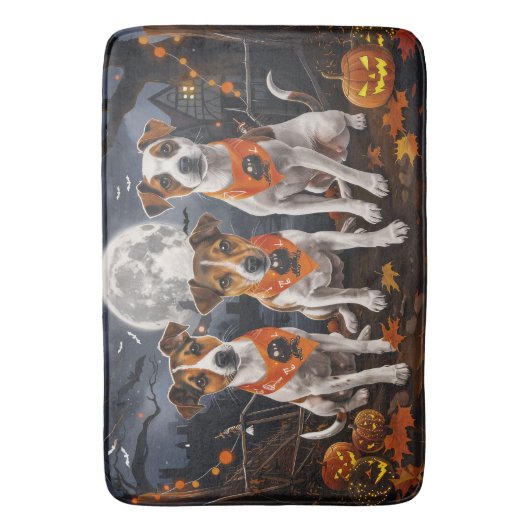 Jack Russell Halloween Spooky Badmat (Voorkant Verticaal)