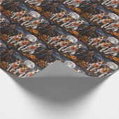 Jack Russell Halloween Spooky Cadeaupapier (Hoek)
