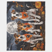 Jack Russell Halloween Spooky Fleece Deken (Voorkant)