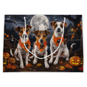 Jack Russell Halloween Spooky Groot Cadeauzakje (Voorkant)