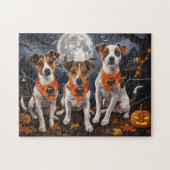 Jack Russell Halloween Spooky Legpuzzel (Horizontaal)