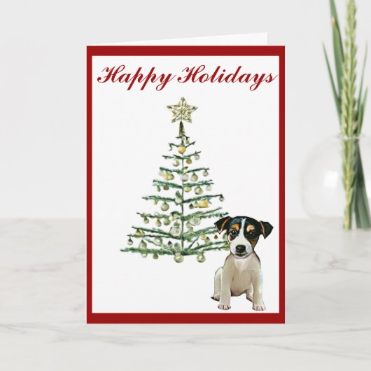 Jack Russell Holiday Kaart (Voorkant)