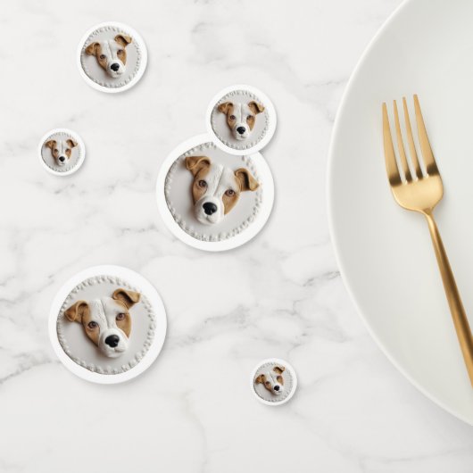 Jack Russell-hond 3D-geïnspireerd  Confetti (Groep)