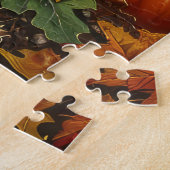 Jack Russell-hond Herfst Oogst Thanksgiving  Legpuzzel (Zijkant)