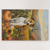 Jack Russell-hond Herfst Oogst Thanksgiving  Legpuzzel (Horizontaal)