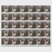 Jack Russell Hond in Sneeuw Kerstmis Cadeaupapier (Vlak)
