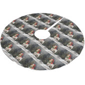 Jack Russell Hond in Sneeuw Kerstmis Kerstboom Rok (Gekanteld)