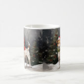 Jack Russell Hond in Sneeuw Kerstmis Koffiemok (Center)