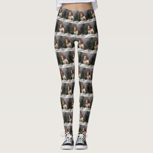 Jack Russell Hond in Sneeuw Kerstmis Leggings