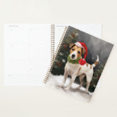 Jack Russell Hond in Sneeuw Kerstmis Planner (Display)