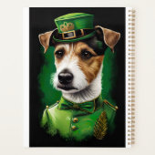 Jack Russell-hond in St. Patrick's Day-jurk Planner (Achterkant)