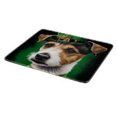 Jack Russell-hond in St. Patrick's Day-jurk Snijplank (Hoek)