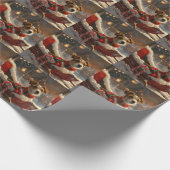 Jack Russell Hond Kerst Feestelijk Cadeaupapier (Hoek)