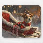 Jack Russell Hond Kerst Feestelijk Muismat (Voorkant)
