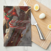 Jack Russell Hond Kerst Feestelijk Theedoek (Quarter Fold)