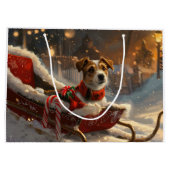 Jack Russell Hond Kerstfeest Groot Cadeauzakje (Achterkant)