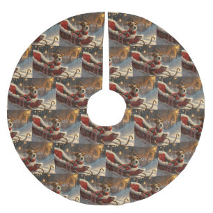 Jack Russell Hond Kerstfeest Kerstboom Rok