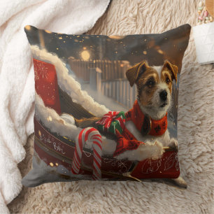 Jack Russell Hond Kerstfeest Kussen