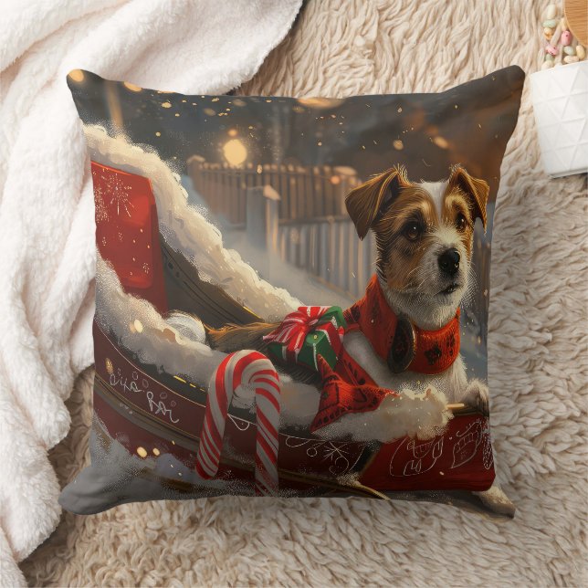 Jack Russell Hond Kerstfeest Kussen (Deken)