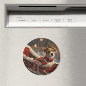 Jack Russell Hond Kerstfeest Magneet (Insitu (Vaatwasser))