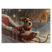 Jack Russell Hond Kerstfeest Snijplank (Voorkant)