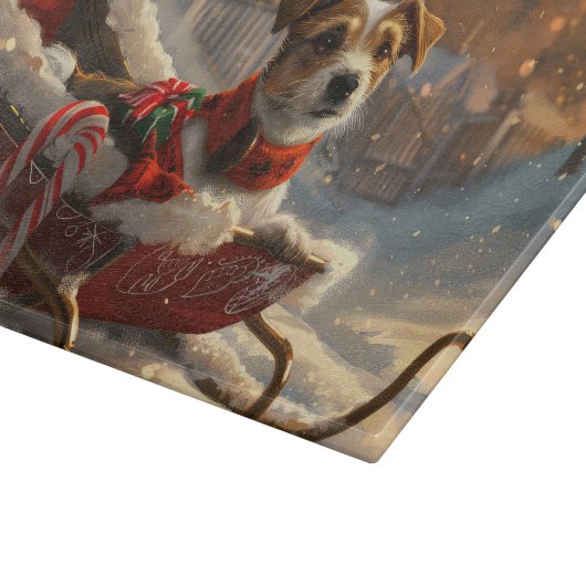 Jack Russell Hond Kerstfeest Snijplank (Hoek)