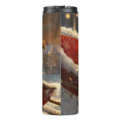 Jack Russell Hond Kerstfeest Thermosbeker (Achterkant)